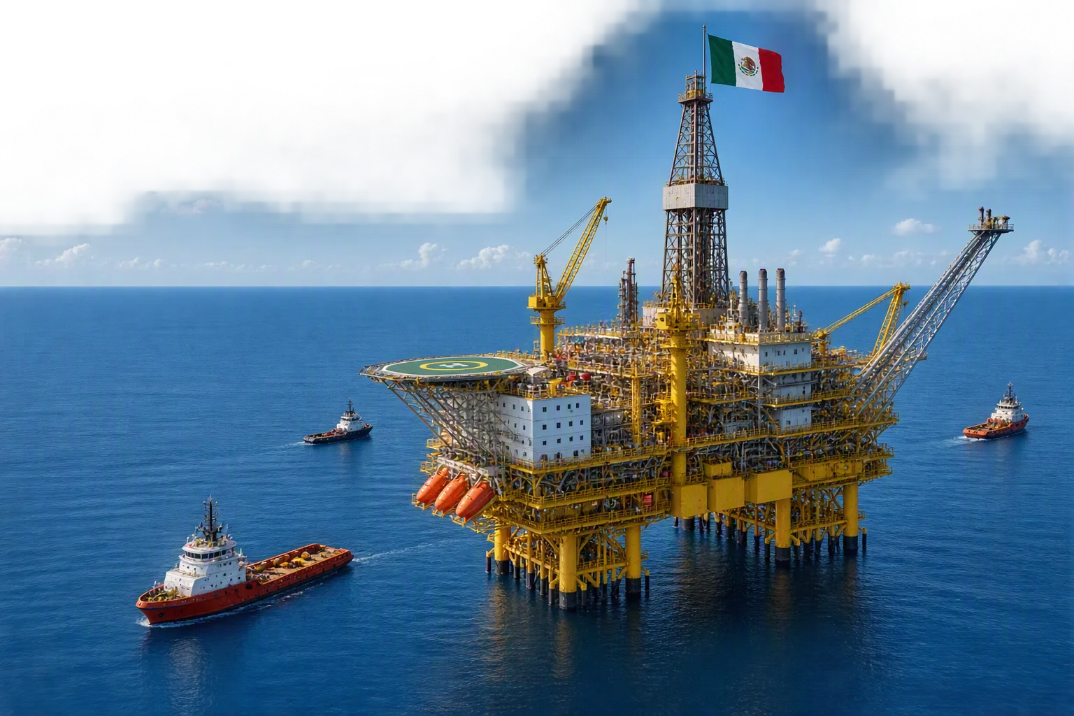 Servicios Industriales y Petroleros SIDP en plataforma offshore para operaciones petroleras, energía e infraestructura marítima en México
