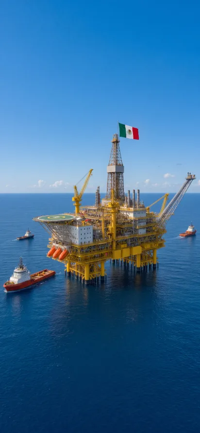Servicios Industriales y Petroleros SIDP en plataforma offshore para operaciones petroleras, energía e infraestructura marítima en México (versión desktop)